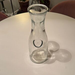 Minimalist Clear Glass Vase Full Litre